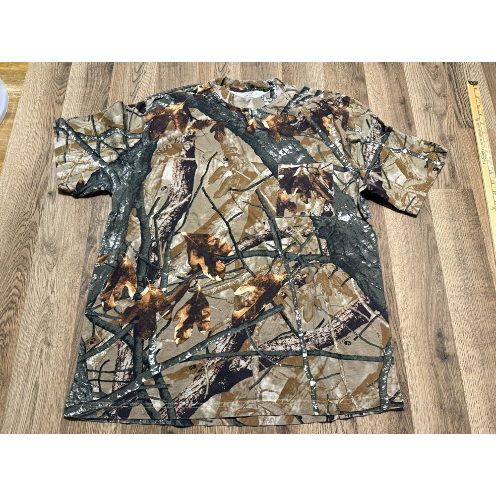 Outfitters Shirts Men's Size Large Brown Short Sleeve Crew Neck Graphic Print